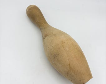 Vintage Wood Raw Wood Bowling Pin - Fathers Day Gift - Vintage Farmhouse Decor - Cottage Decor