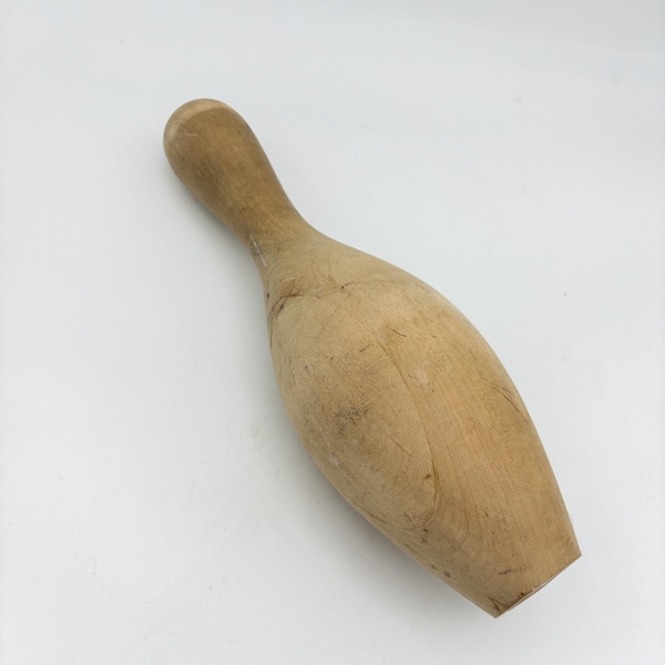 Vintage Wood Raw Wood Bowling Pin - Fathers Day Gift - Vintage Farmhouse Decor - Cottage Decor
