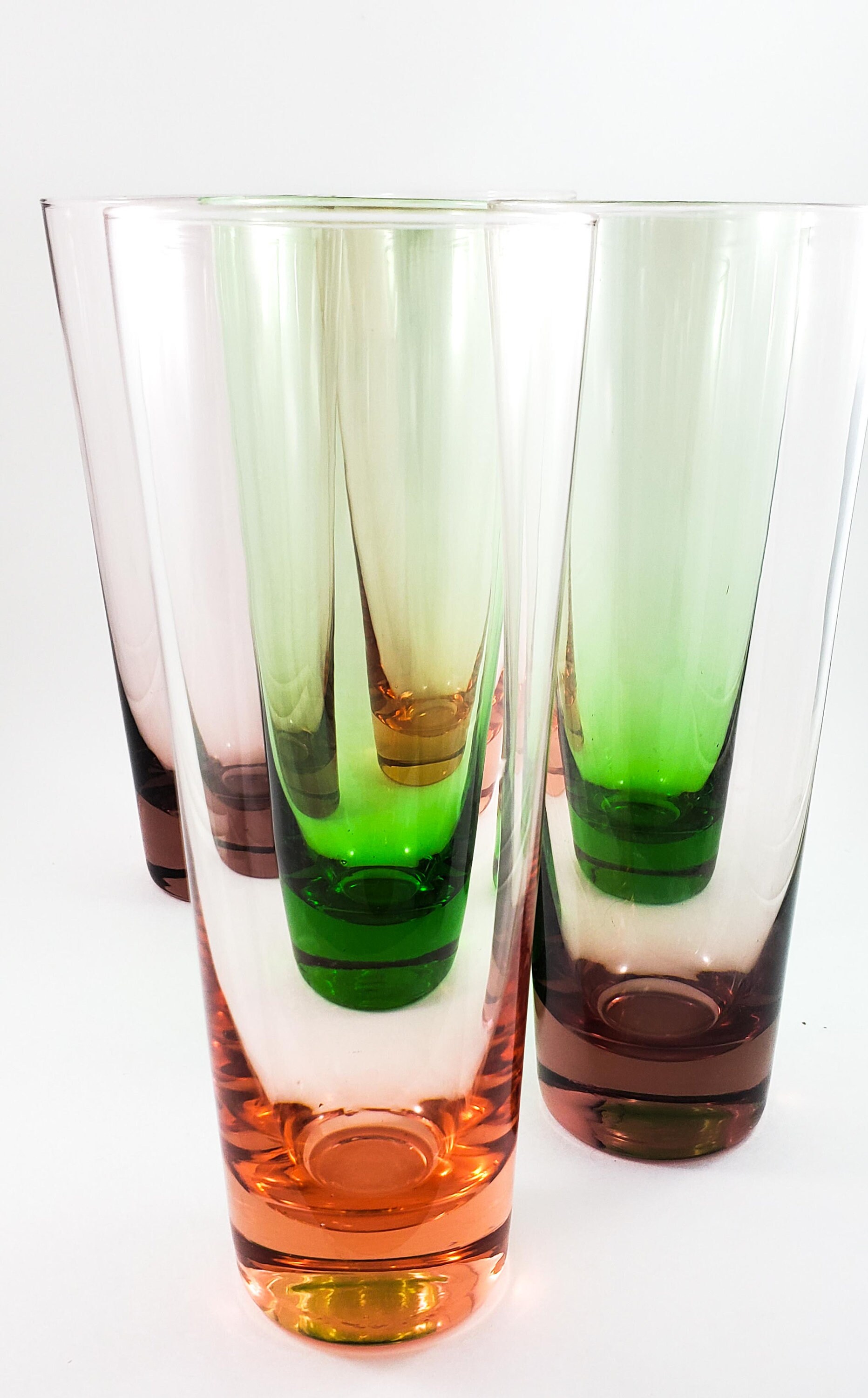 Extra Tall Multi Colored Glass Set of 6