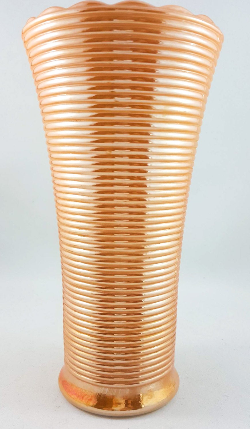 NEW PRICE!! Ribbed Lustreware Vase