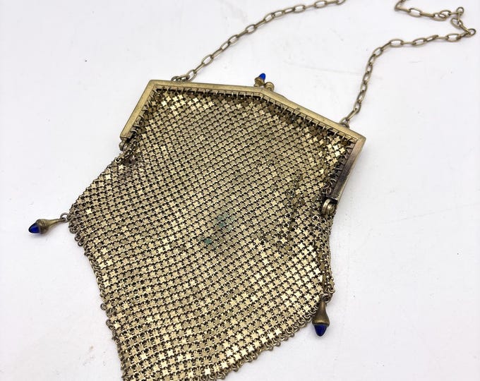 Gorgeous Vintage 1950's Gold MESH Bag with Chain