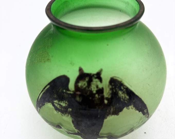 Gorgeous Carl Goldberg for Haida Glass with Silvered Owl