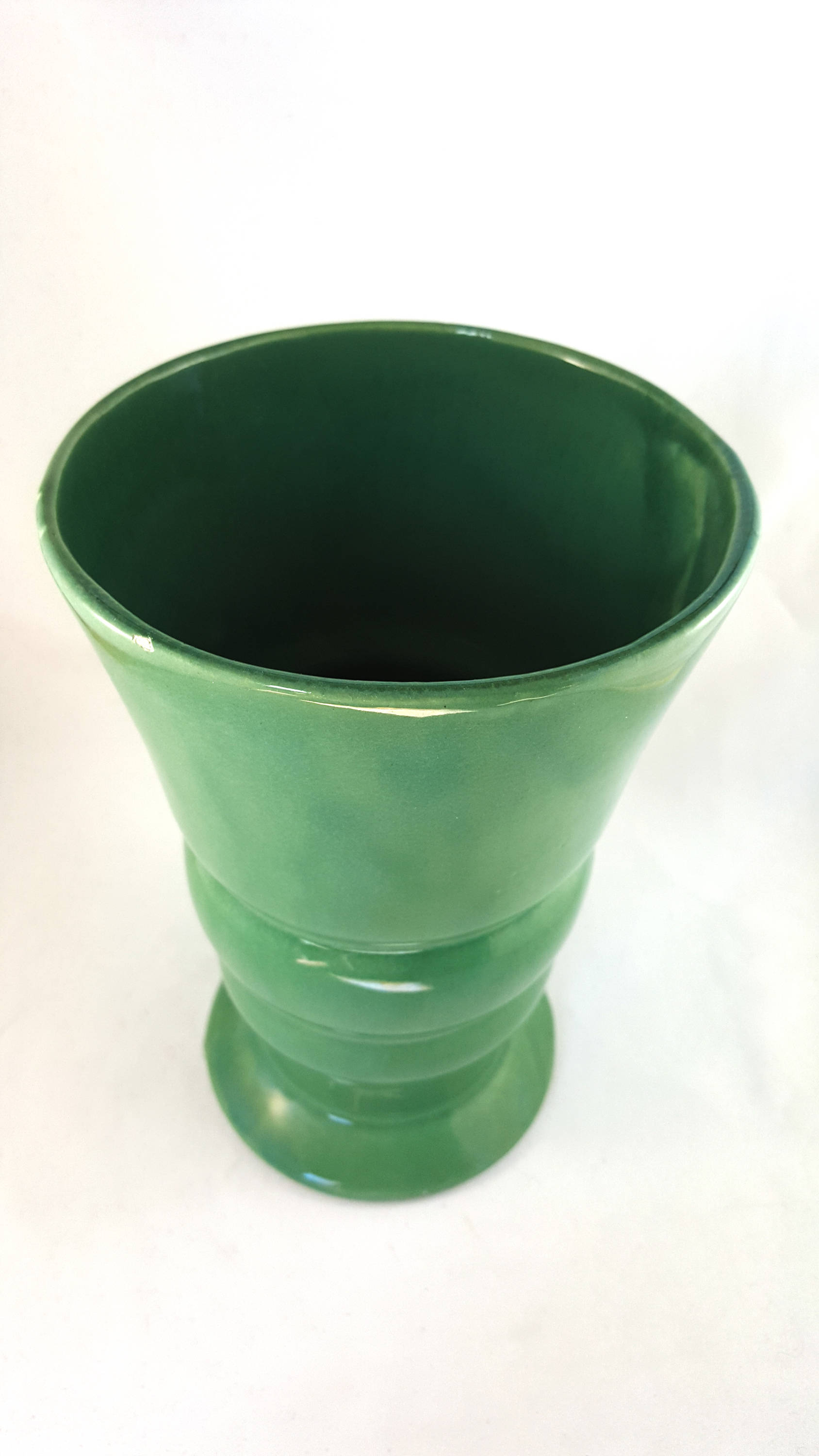 Beautiful Ceramic Green Pedestal Vase