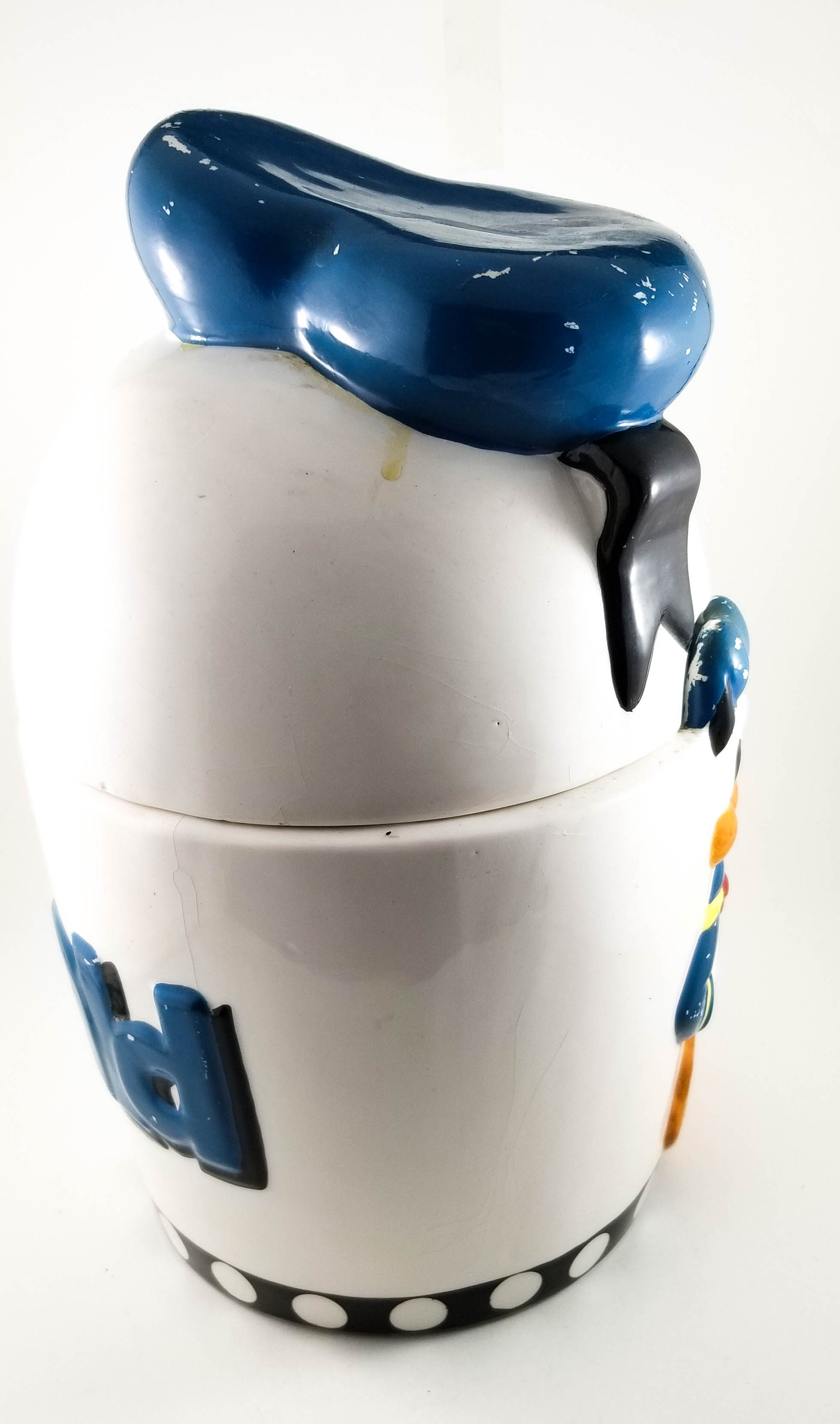 Extra Large American Bisque Cookie/Biscuit Vintage Donald Duck Danaware