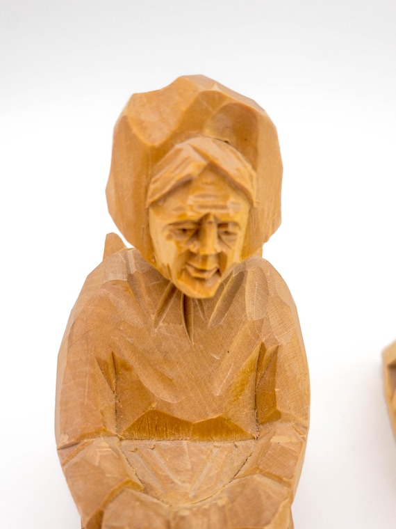 ヴィンテージ オーデット彫刻民俗人形 - カナダの伝統的なケベックの