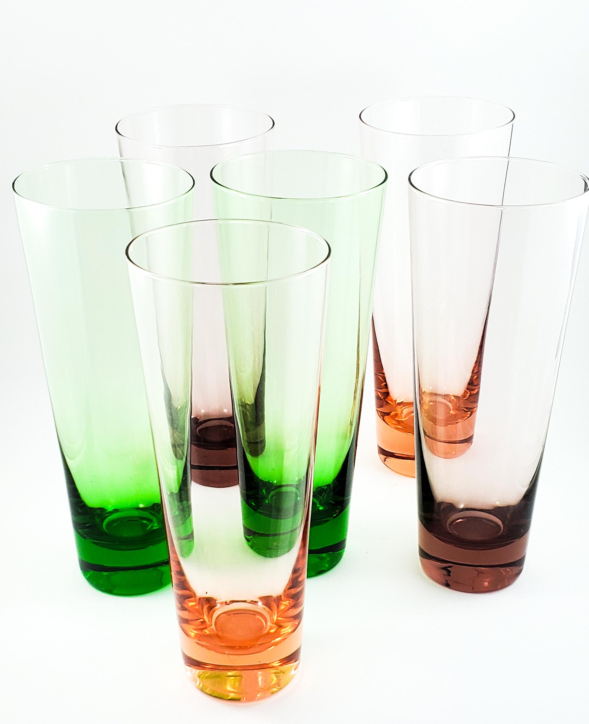 Extra Tall Multi Colored Glass Set of 6
