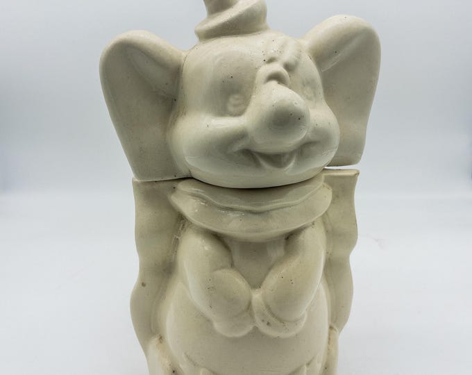 Rare American Bisque Disney 1940's Turnabout double sided Dumbo Mom and Baby Cookie Jar
