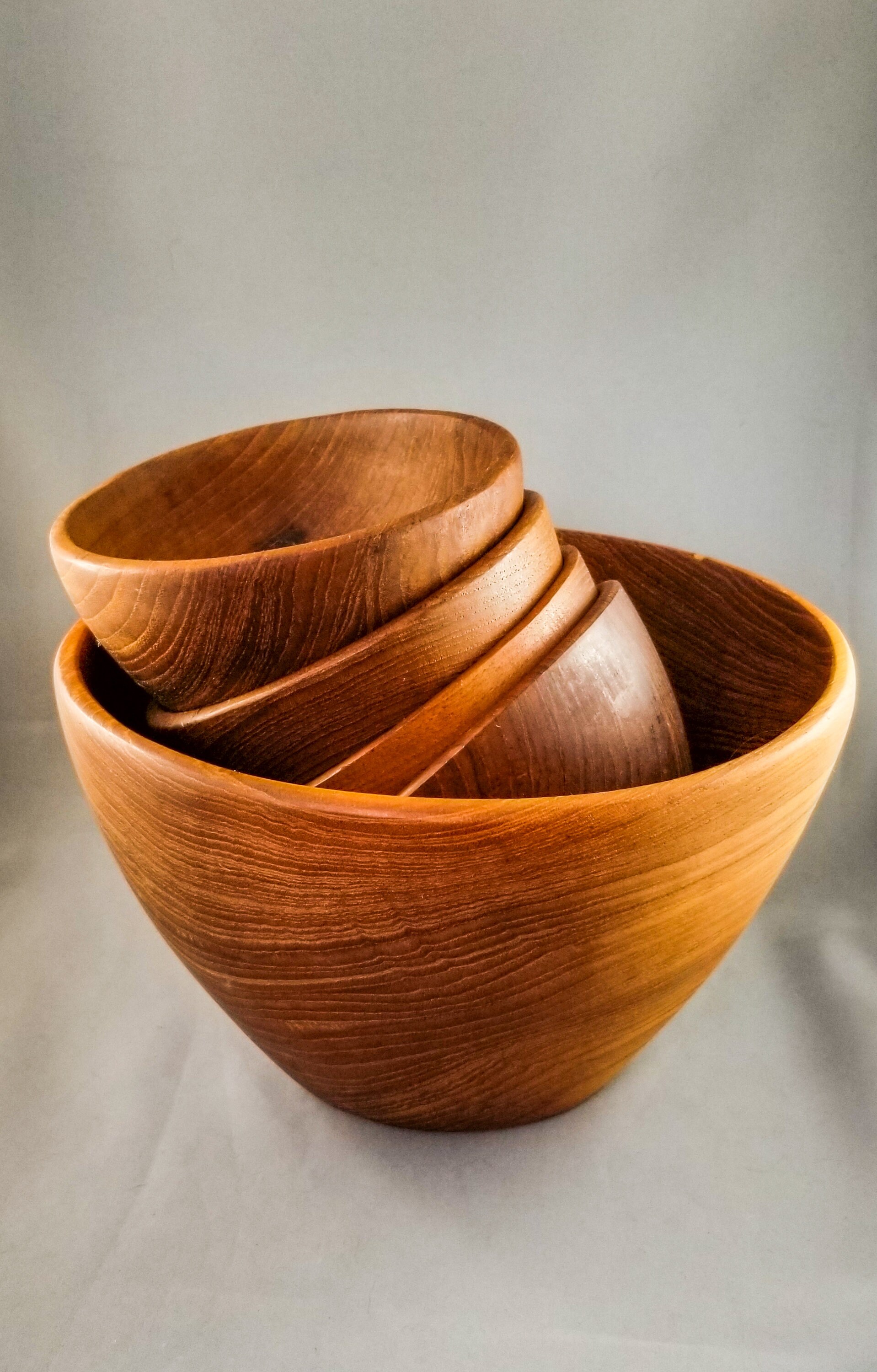 Beautiful Vintage MidMod Possibly Maple Wood Hand Turned Salad Bowl