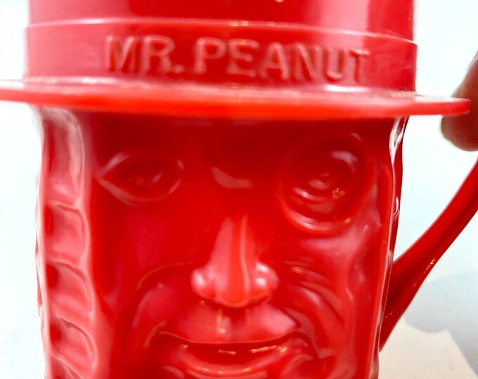 Mr. Peanut plastic Cup in Bright Red