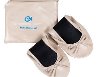 Nude Cinderollies Foldable Flats,Ballet Flats,foldable ballet  flats,shoes,Wedding Flats,wedding shoes,flat wedding shoes,Bridal  Flats,flats