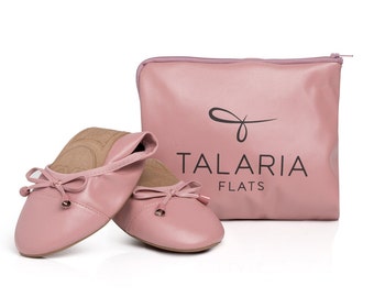 Talaria Flats Blush Premium Foldable Ballet Flats,Wedding Ballet Flats,Ballet Flats for Work,Foldable Flats for Travel,Cinderollies,Flats