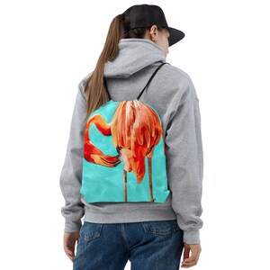 Fancy Flamingo Kordelzugbeutel | Flamingo Tasche