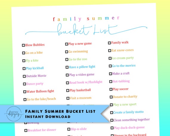 Summer Bucket List Ideas - Hey Donna