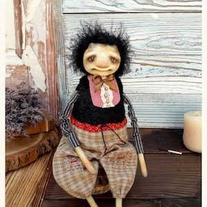 Home elf handmade, Cute monster-Artdoll- Fantasy creature- OOAK doll-Handmade-Figure-art-art doll-Troll- cute devil