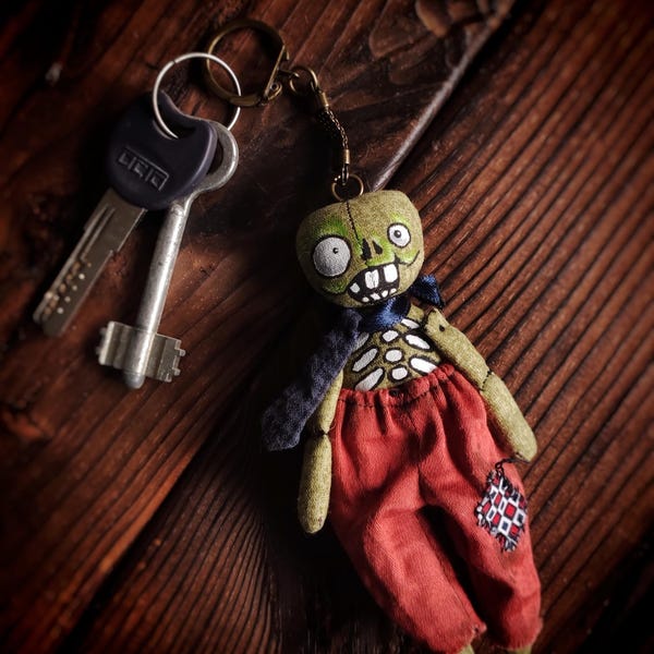 key ring little cyte zombie, doll dead, car keyring