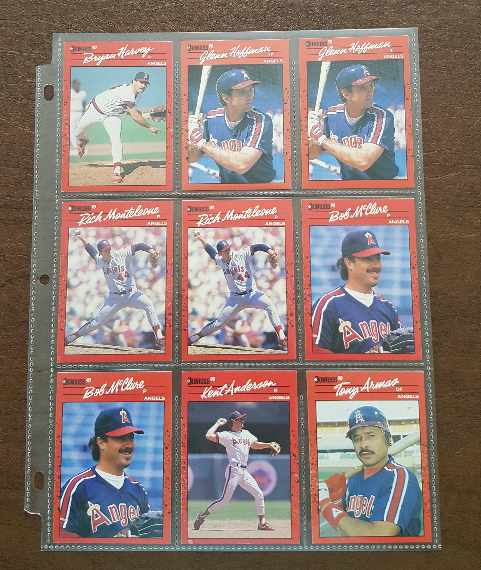 Collectibles 1990 Donruss Major League Baseball Cards California Angels