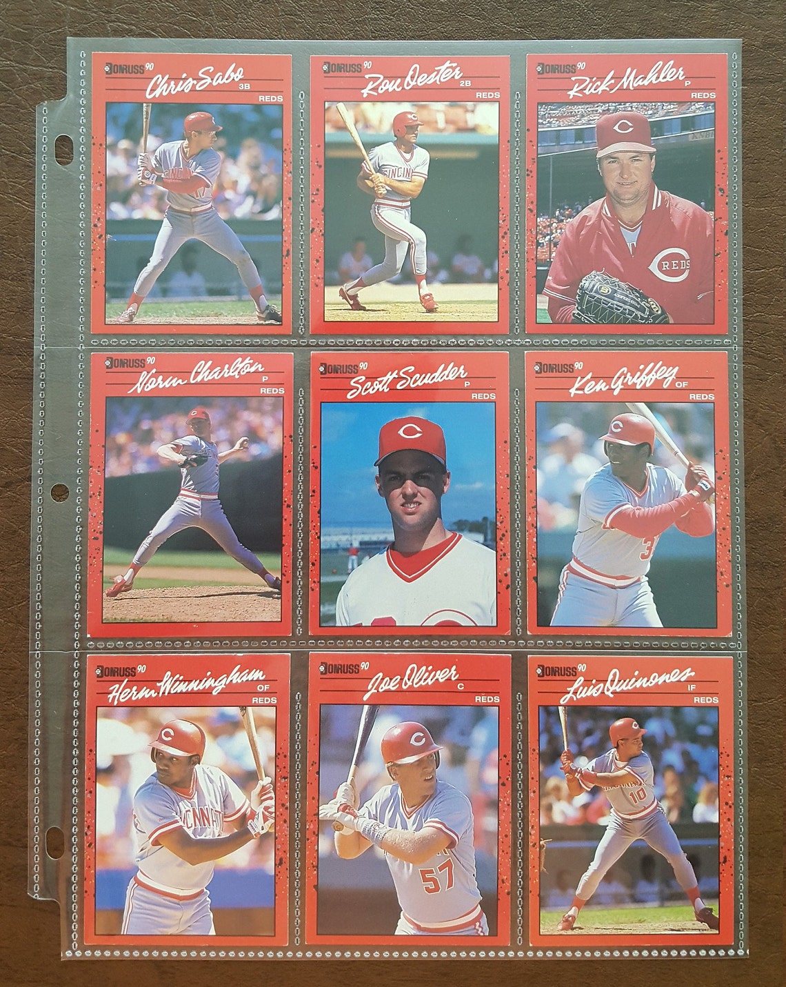 1990 Donruss Major League Baseball Cards Cincinnati Reds Set Etsy