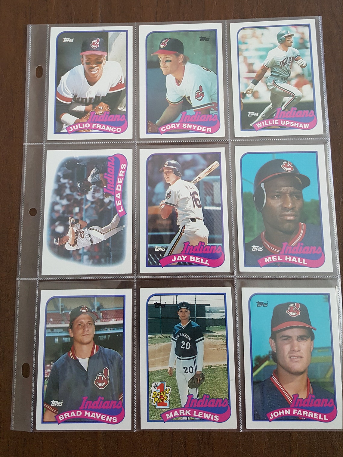 1989 Topps Major Leagues Baseball Cards Cleveland Indians Set Etsy