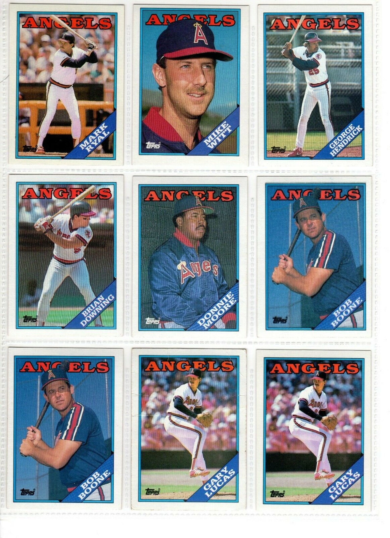 1988 Topps Major Leagues Baseball Cards California Angels Set of 25 Etsy