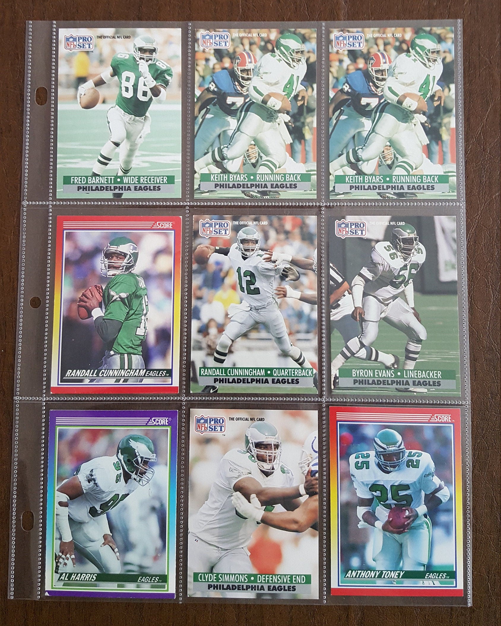 Philadelphia Eagles Football Cards Ensemble de 9 Pro Set and Etsy