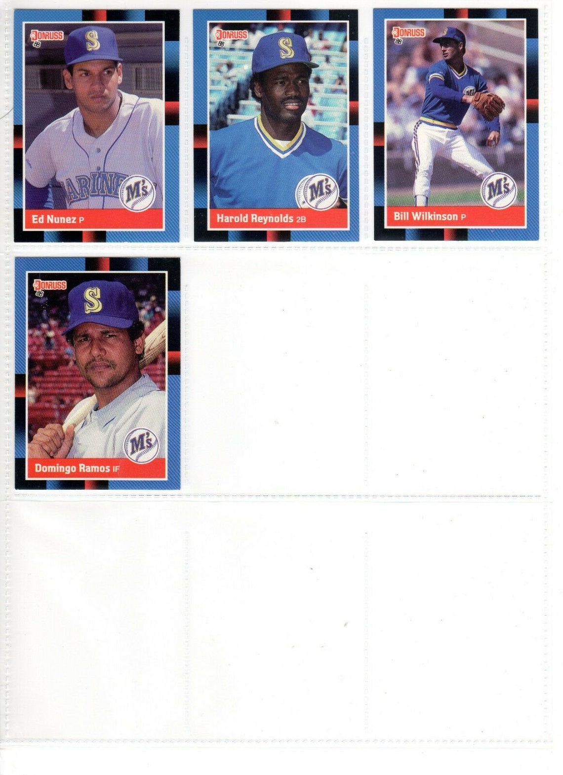 1988 Donruss Major League Baseball Cards Seattle Mariners Set Etsy