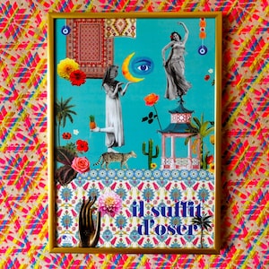 “Just dare” poster / Boho illustration