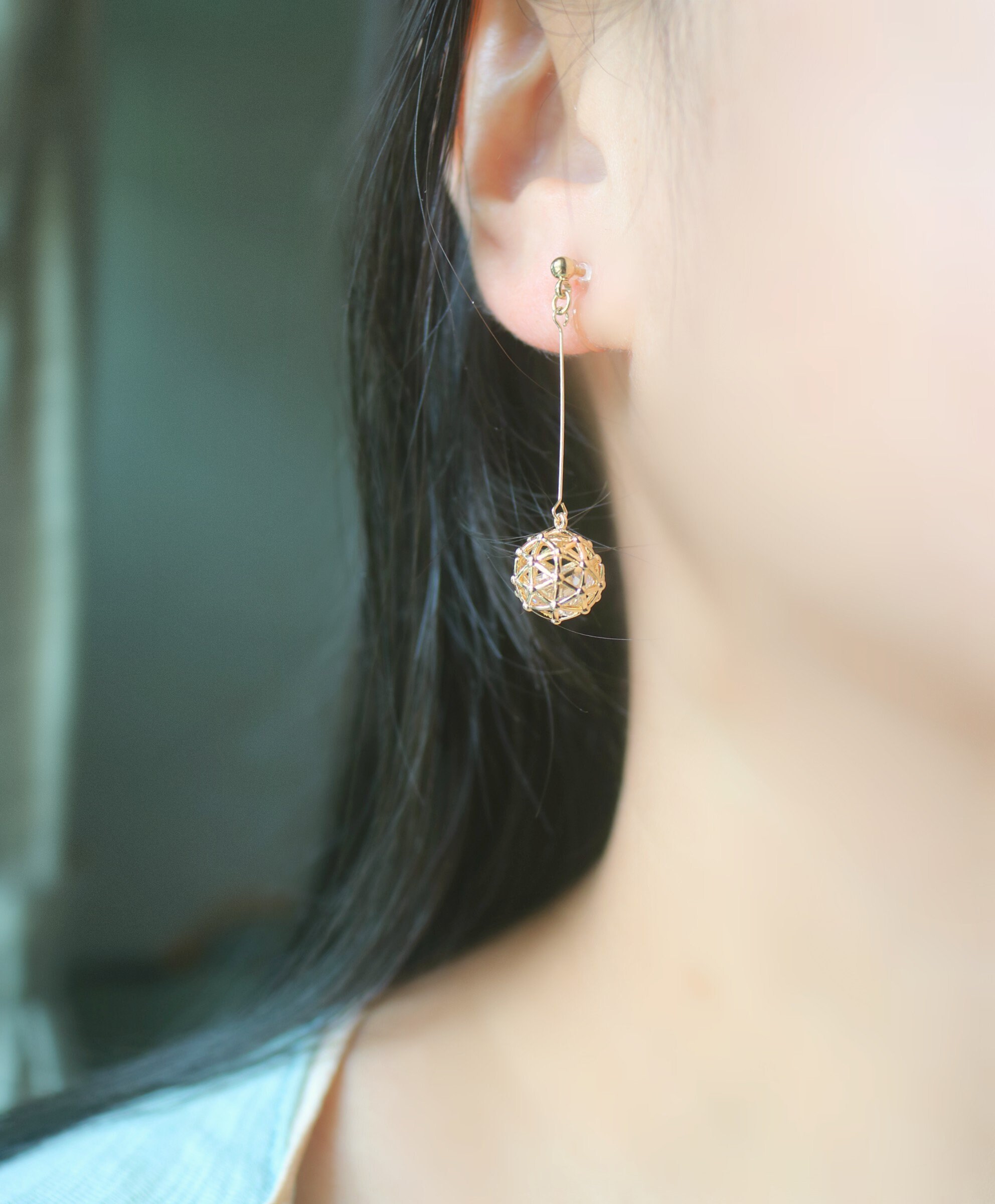 CZ Drop Clip on Earrings Invisible Clip on Earrings Non - Etsy