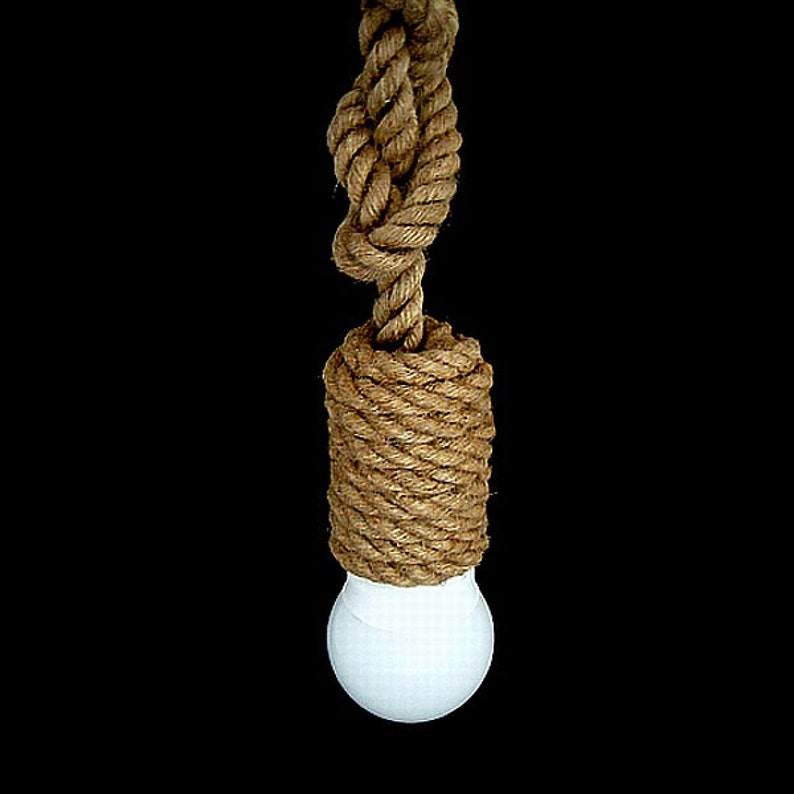 Jute rope pendant light made of sailing rope hanging light ...