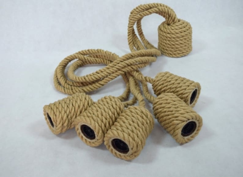 ~80 marine light,beach house,seaside decor,marine style nautical decor sailing rope for 5 light bulbs 200cm Rope long pendant light
