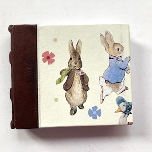 Benjamin Bunny and Peter Rabbit - Beatrix Potter -hand bound Journal -handmade journal - anniversary- birthday - Christmas gift- valentines