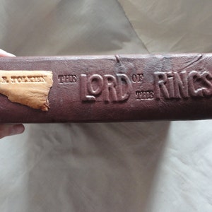 MADE TO ORDER The Lord of the rings Tolkien actial book handmade leather binding Christmas Anniversary Birthday Valentine image 4