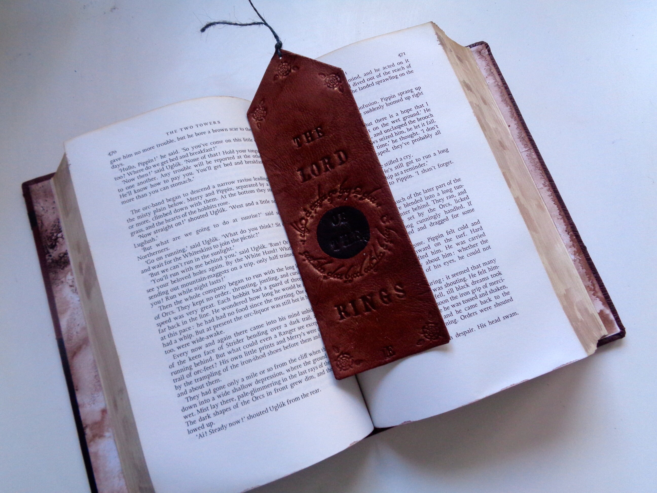 Leather Bookmark Fob Tag – J.R.R. Tolkien – Lord of the Rings