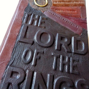 MADE TO ORDER The Lord of the rings Tolkien actial book handmade leather binding Christmas Anniversary Birthday Valentine image 10