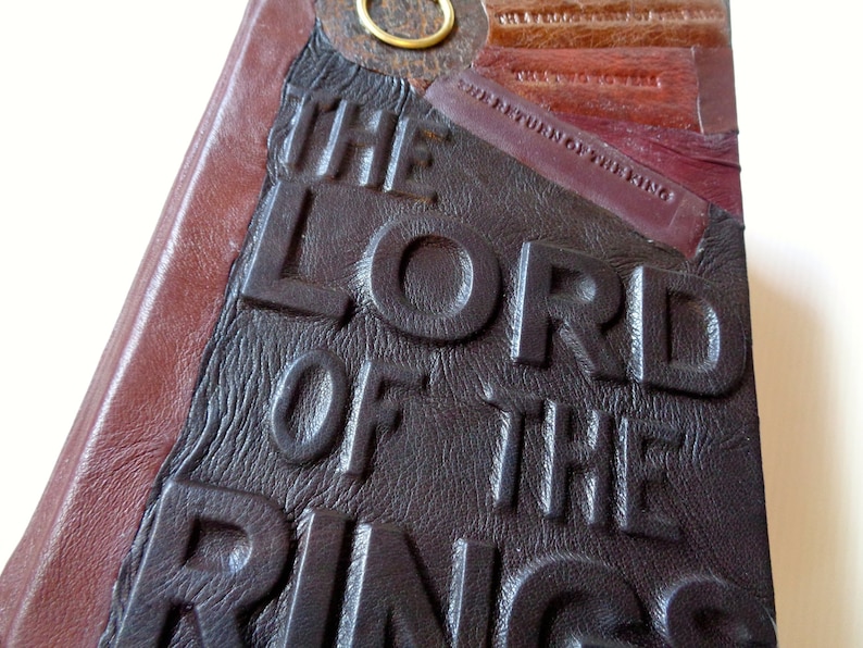 MADE TO ORDER The Lord of the rings Tolkien actial book handmade leather binding Christmas Anniversary Birthday Valentine image 10