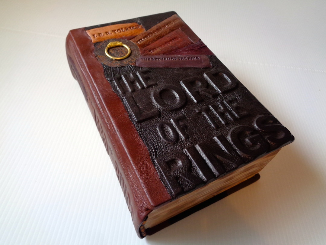 MADE TO ORDER the Lord of the Rings Tolkien Actial Book Handmade Leather Binding Christmas