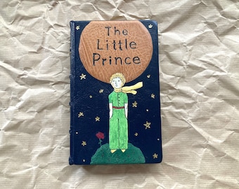 THE LITTLE PRINCE by Antoine de Saint-Exupery - heirloom handmade book gift - leather binding- Christmas- birthday- anniversary- valentines