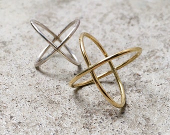 GIZMO X Ring / Cross Ring / Cross / Criss Cross / Minimal Collection