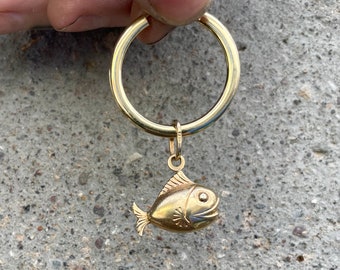 VINTAGE GOLD Fish Pendant