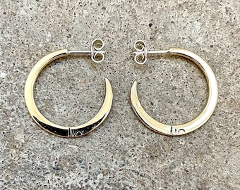 Shiva Moon Earrings / Mini Hoops / Creole