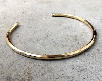 Thick CHOKER / CUFF Neck Bangle / solid / thick / chokers / open