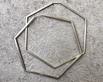 PENTA/HEXA Hoop Earrings / Creoles / Earrings / Pentagon / Hexagon / Geometric Jewelry / Polygon Collection