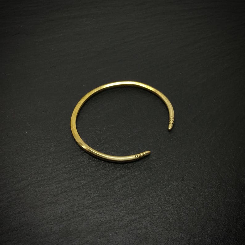 Golden Metal Cuff Bangle Bracelet Brass