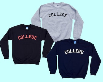 College sweatshirt | Etsy