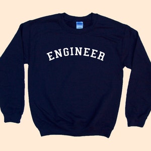 ENGINEER crewneck - Unisex Adult Sweatshirt - Engineering Gift - College Math Major Study Apparel - Simple Vintage Style - Fast Favorite