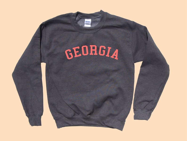 GEORGIA Crewneck State Sweatshirt Simple Design Old School College Font Great gift for traveling image 3