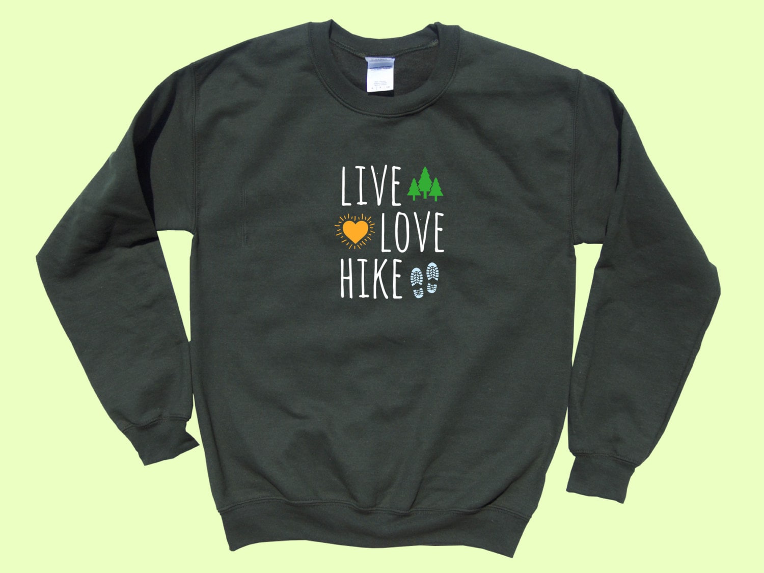 Hiking & Climbing Mountain Love Adult Crewneck Sweatshirt Hiking & Climbing Mountain Love Adult Crewneck Sweatshirt