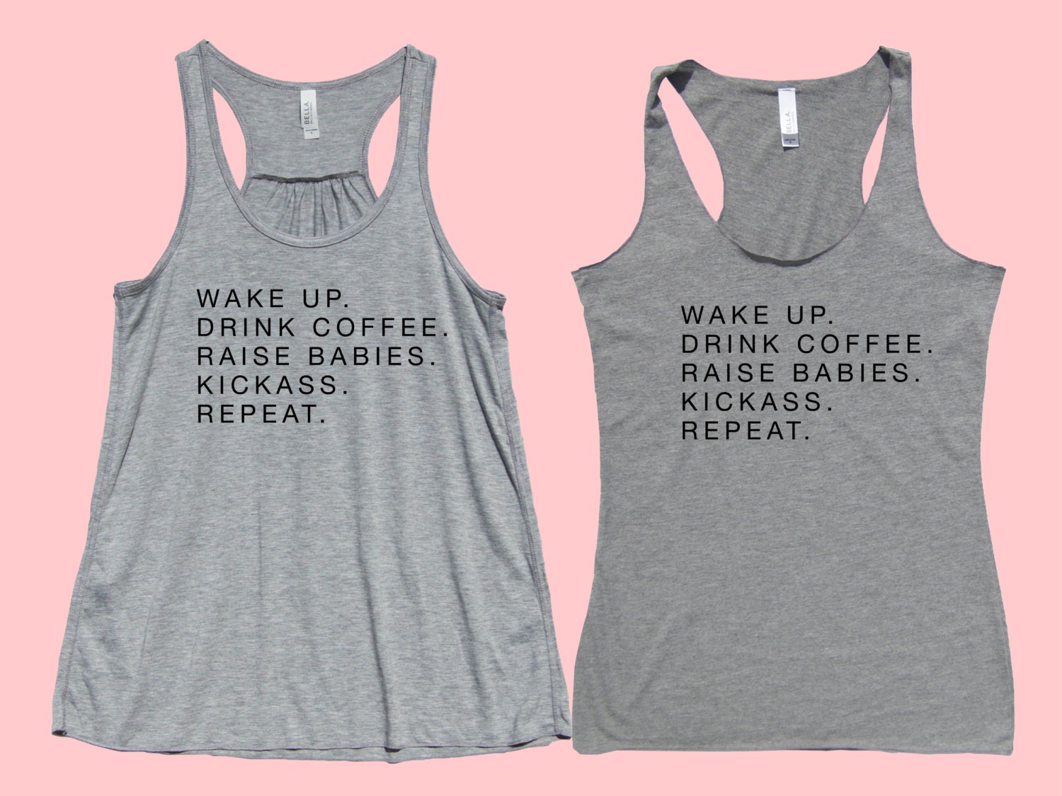 Wake Up. Drink Coffee. Raise Babies. Kickass. Repeat. Fit or | Etsy