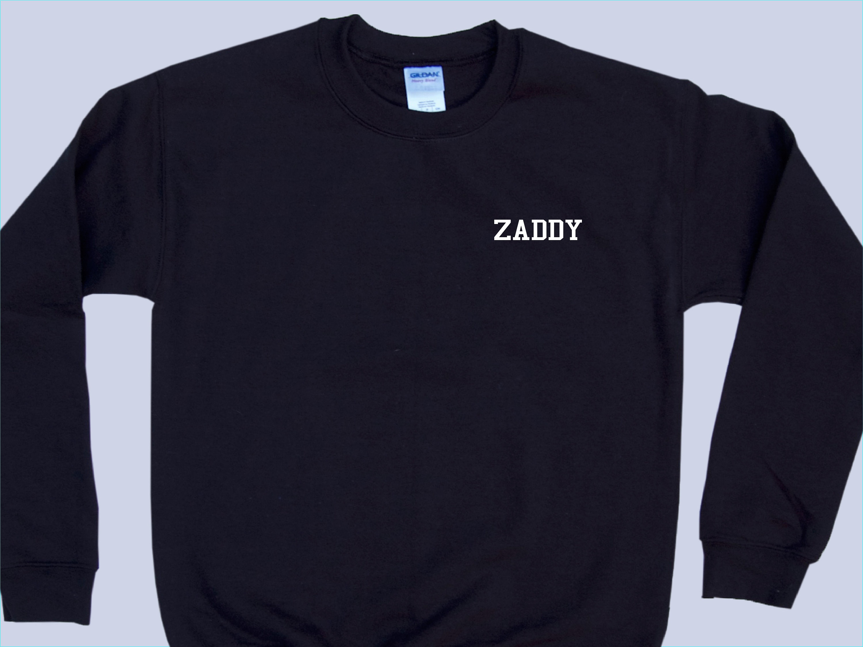Zaddy Design ZADDY --- Minimal Design Over the Heart/pocket Placement - Sweatshirt ...