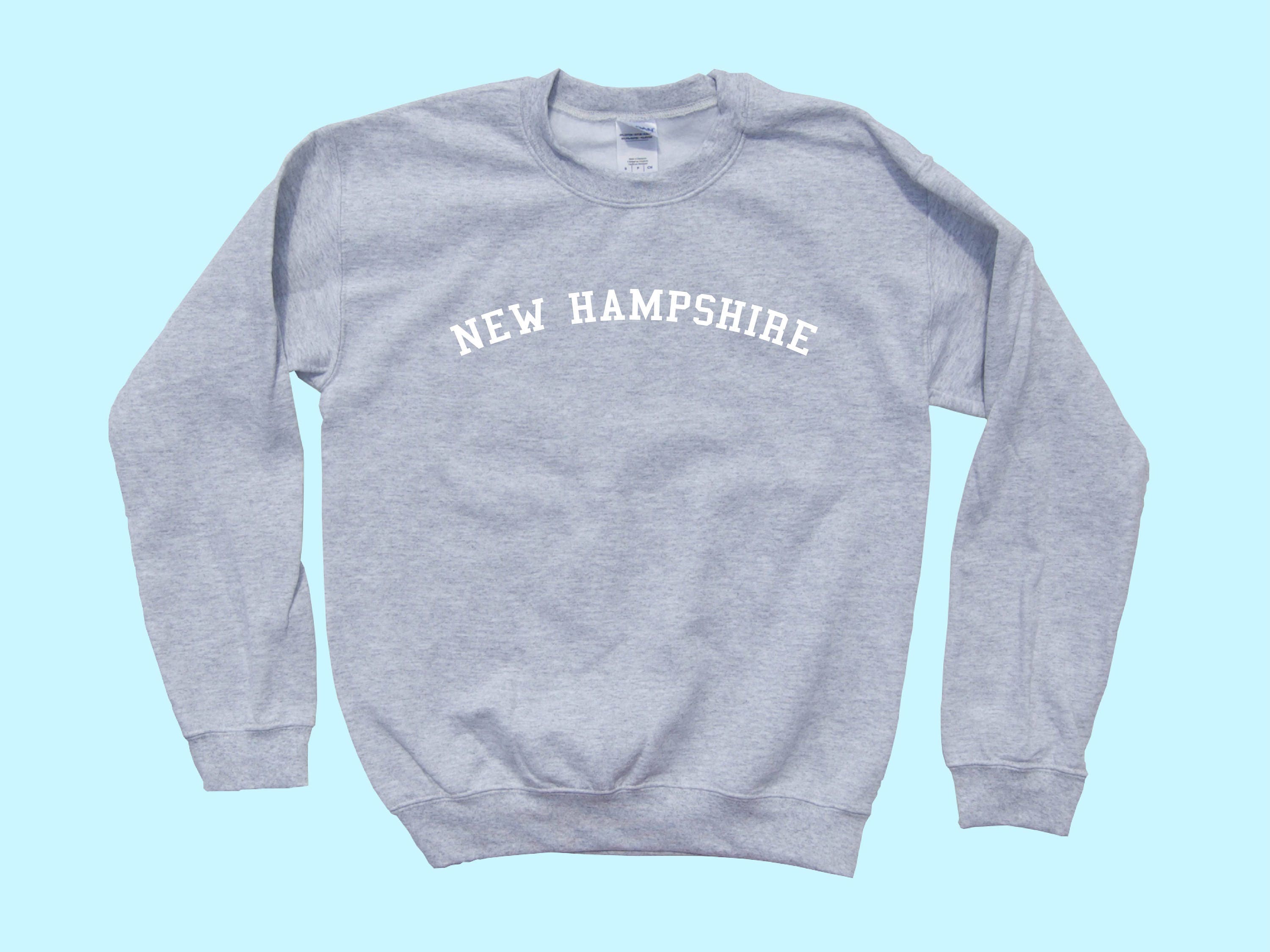 NEW HAMPSHIRE Crewneck State Sweatshirt Simple Design | Etsy
