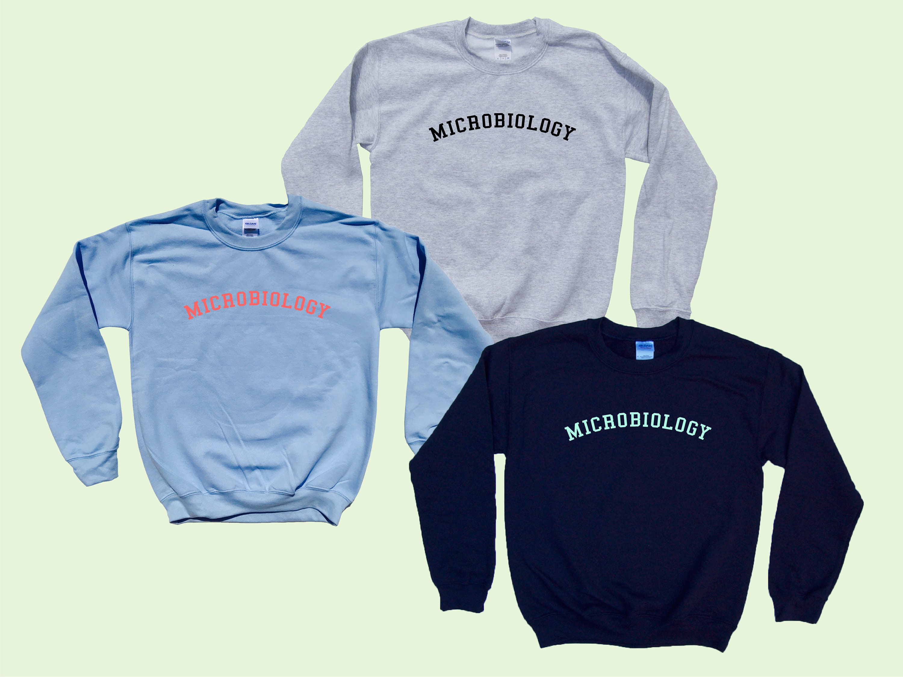 MICROBIOLOGY crewneck Unisex Adult Sweatshirt Science | Etsy